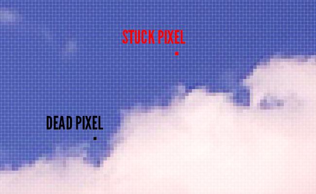 The difference between a dead and stuck pixel.